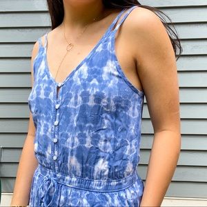 Hollister Blue Tie-dye Romper